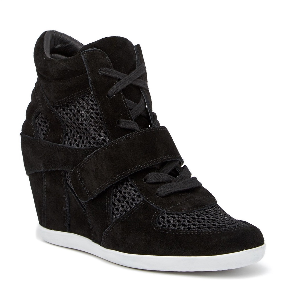 Suede sneaker wedges